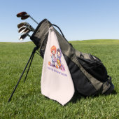 Serviette De Golf Pastel Trick ou Traitements (Vert)