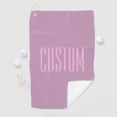Serviette De Golf Pastel Violet & Rose Clair | Texte Moderne Éditabl (En situation)