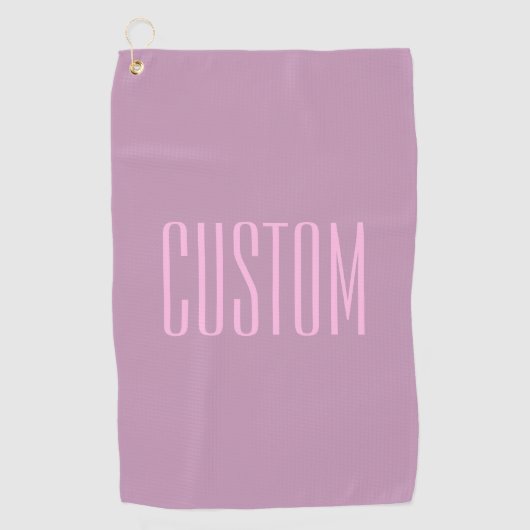 Serviette De Golf Pastel Violet & Rose Clair | Texte Moderne Éditabl (Devant)