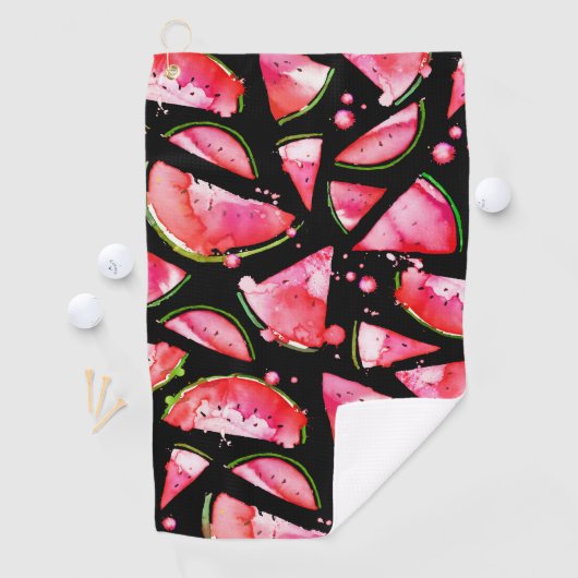 Serviette De Golf Pastèque à l'aquarelle 2 (En situation)