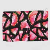 Serviette De Golf Pastèque à l'aquarelle 2 (Horizontal)