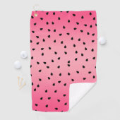 Serviette De Golf Pastèque Graines Noires Été Vibes Rose Juteuse (En situation)