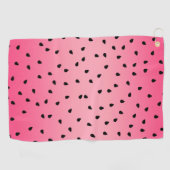Serviette De Golf Pastèque Graines Noires Été Vibes Rose Juteuse (Horizontal)