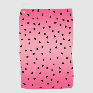 Serviette De Golf Pastèque Graines Noires Été Vibes Rose Juteuse