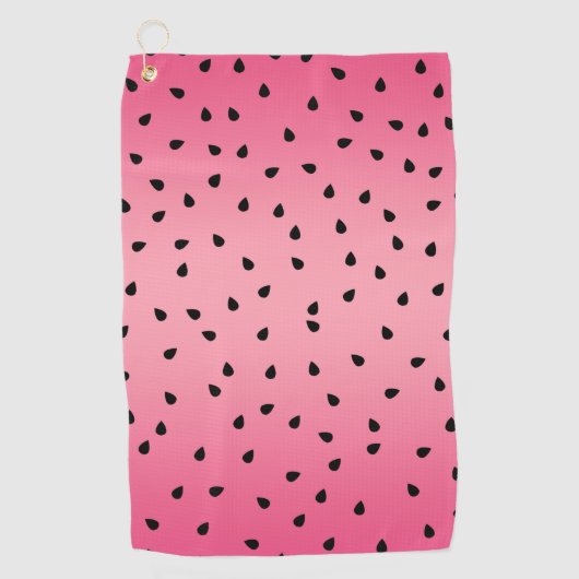 Serviette De Golf Pastèque Graines Noires Été Vibes Rose Juteuse (Devant)