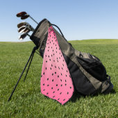 Serviette De Golf Pastèque Graines Noires Été Vibes Rose Juteuse (Vert)
