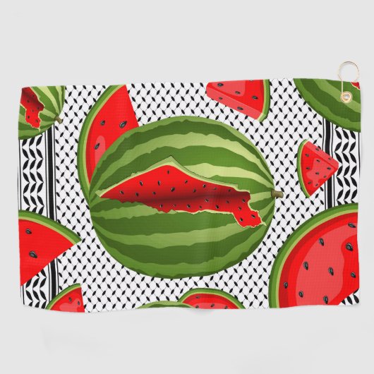 Serviette De Golf Pastèque Palestine - Slice (Horizontal)
