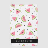 Serviette De Golf Pastèque Rose, Pâtes De Pâques, Votre Nom (Devant)