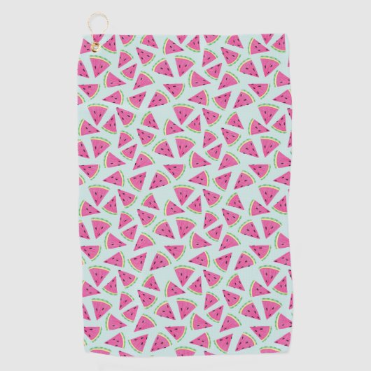 Serviette De Golf Pastèque tropicale à la menthe, (Devant)