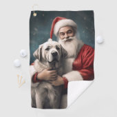Serviette De Golf Pasteur anatolien avec Noël du Père Noël (En situation)
