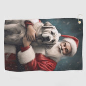Serviette De Golf Pasteur anatolien avec Noël du Père Noël (Horizontal)
