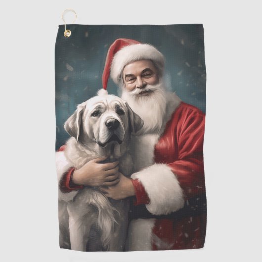 Serviette De Golf Pasteur anatolien avec Noël du Père Noël (Devant)