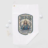 Serviette De Golf Patch brodé Jésus Regardez Patch brodé Jésus (En situation)