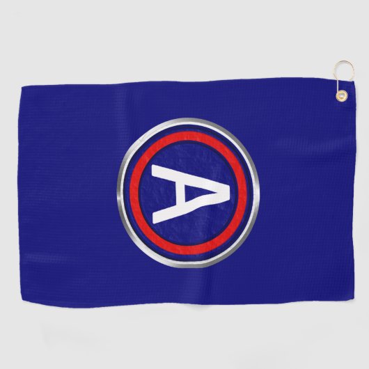 Serviette De Golf Patch Customisé de la 3e armée (Horizontal)