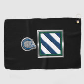 Serviette De Golf Patch de la 3e division d'infanterie "Rock of the  (Horizontal)