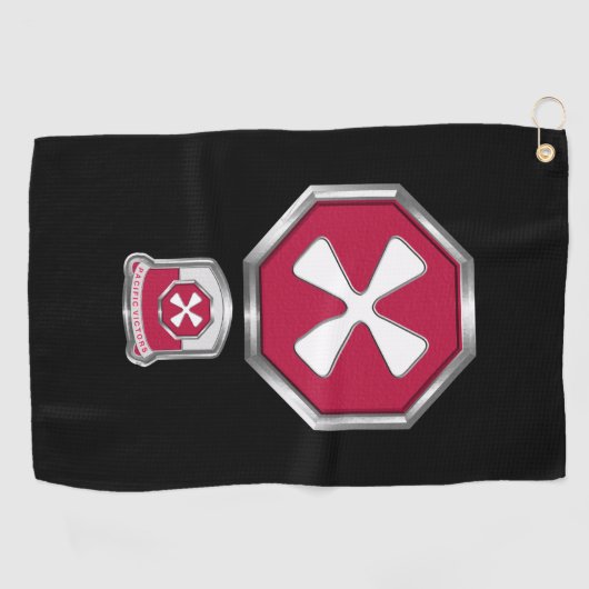 Serviette De Golf Patch et Insignia de la 8e armée (Horizontal)