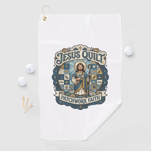 Serviette De Golf Patchwork Jésus Foi Patchwork Jésus (En situation)