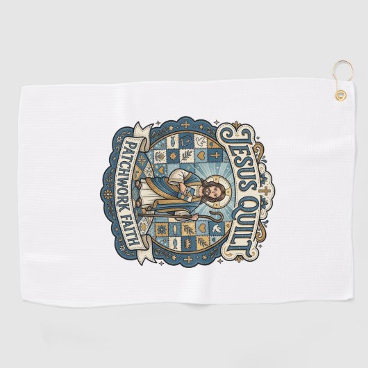 Serviette De Golf Patchwork Jésus Foi Patchwork Jésus (Horizontal)