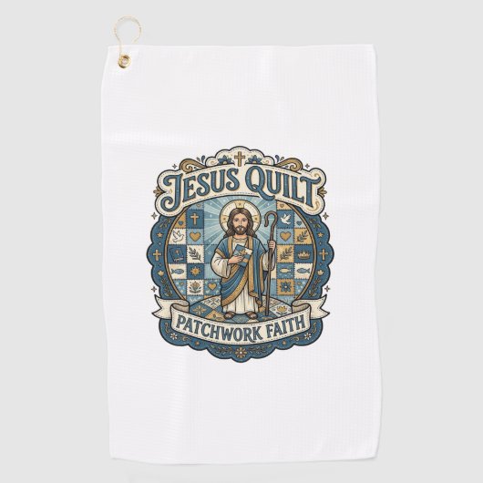 Serviette De Golf Patchwork Jésus Foi Patchwork Jésus (Devant)
