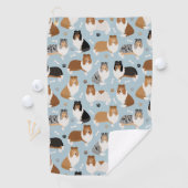 Serviette De Golf Pâtes et os de collie rugueux (En situation)