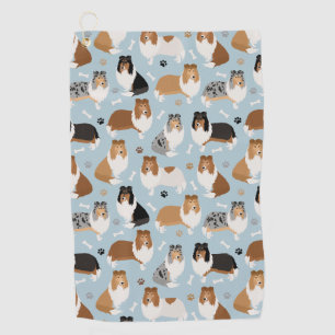 Serviette De Golf Pâtes et os de collie rugueux