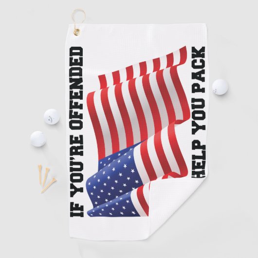 Serviette De Golf patriote américain (En situation)