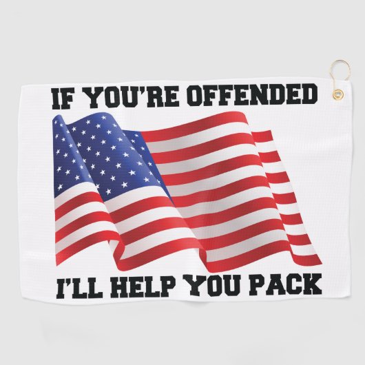 Serviette De Golf patriote américain (Horizontal)