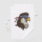 Serviette De Golf Patriotic Eagle Mullet Vintage Engraving Vector De (En situation)