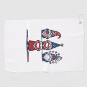 Serviette De Golf Patriotic Gnome Trio Vintage Vector Design_1 (Horizontal)