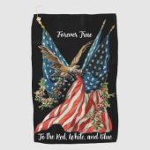 Serviette De Golf Patriotic US Flag And Eagle American Flag (Devant)