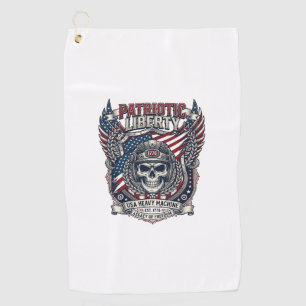 Serviette De Golf Patriotique 1776 Tout Terrain Camion Monstre Crâne