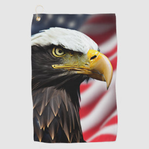 Serviette De Golf Patriotique/Aigle/Américain/USA