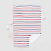 Serviette De Golf Patriotique rouge blanc rayures bleu moderne (En situation)