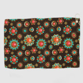 Serviette De Golf Pattern de Ethnic Brooches Seamless (Horizontal)