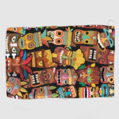 Serviette De Golf Pattern de Tiki (Horizontal)