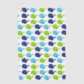 Serviette De Golf Pattern of Whales, Cute Whales, Sea Animals (Devant)