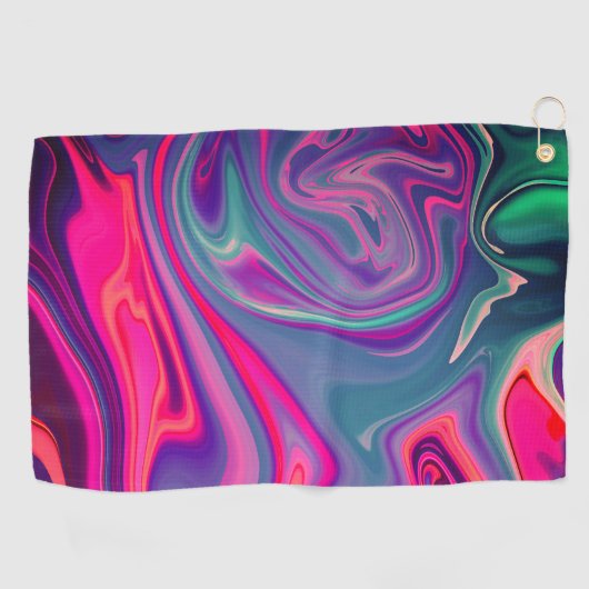 Serviette De Golf Patters bleus bleus Green Abstract (Horizontal)