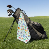 Serviette De Golf Patters de Colorful Cute (Vert)