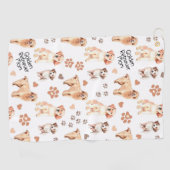 Serviette De Golf Patters de la mère de Golden Retriever (Horizontal)