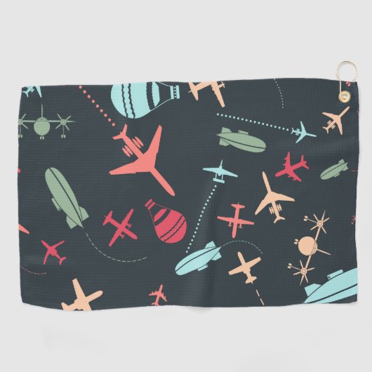 Serviette De Golf Patters de l'aviation (Horizontal)