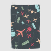 Serviette De Golf Patters de l'aviation (Devant)