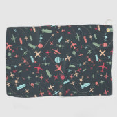 Serviette De Golf Patters de l'aviation (Horizontal)