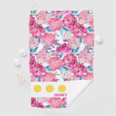 Serviette De Golf Patty rose Floral Pattern Pickleball Swemain (En situation)