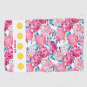 Serviette De Golf Patty rose Floral Pattern Pickleball Swemain (Horizontal)