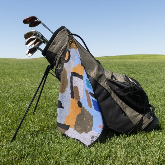 Serviette De Golf Paul Klee Composition Peinture Abstraite Art moder (Vert)