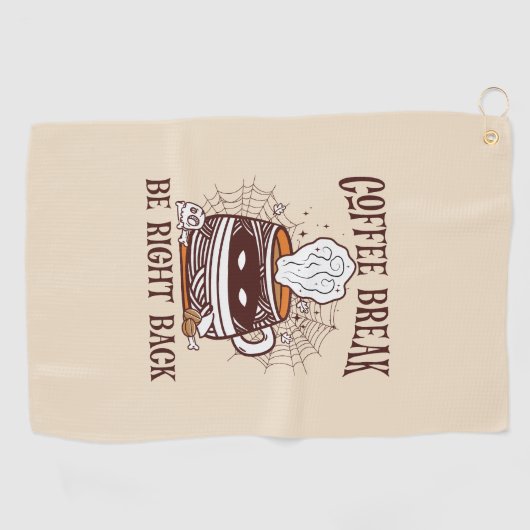 Serviette De Golf Pause café - Thème Halloween (Horizontal)