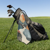 Serviette De Golf Paysage Abstrait de Boho (5) (Vert)