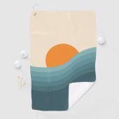 Serviette De Golf Paysage abstrait de style rétro (En situation)
