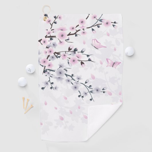 Serviette De Golf Paysage Pastel Cherry Blossom (En situation)