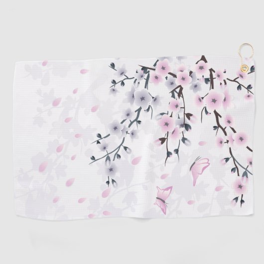 Serviette De Golf Paysage Pastel Cherry Blossom (Horizontal)